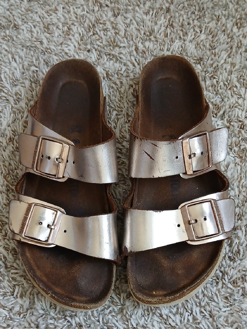 Birkenstock Arizona Metallic Rose Gold Sandals Size 39 (Us W 8-8.5) Regular/Wide